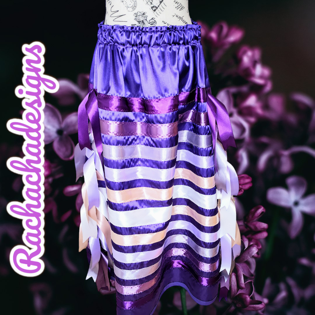Native American Ribbon Skirt Lilac Fields Ribbon Skirt Purple