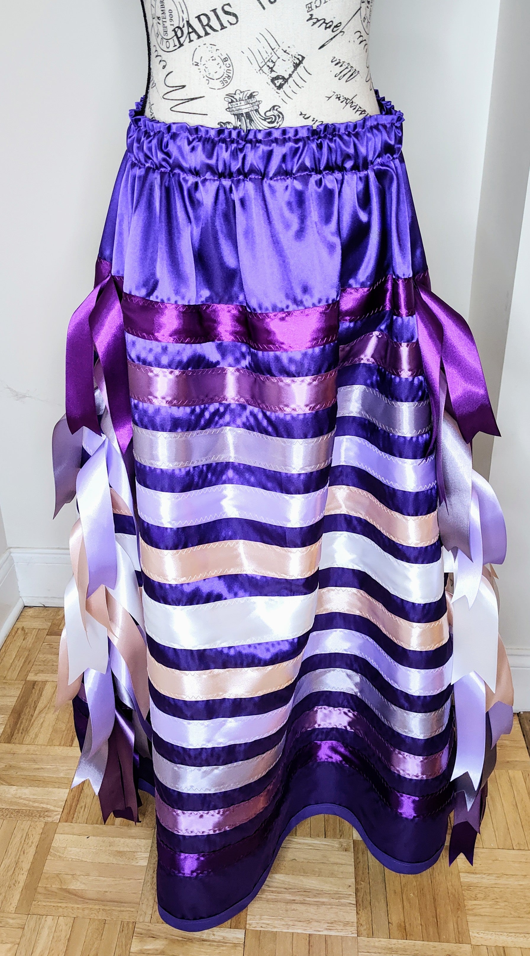 Native American Ribbon Skirt Lilac Fields Ribbon Skirt Purple