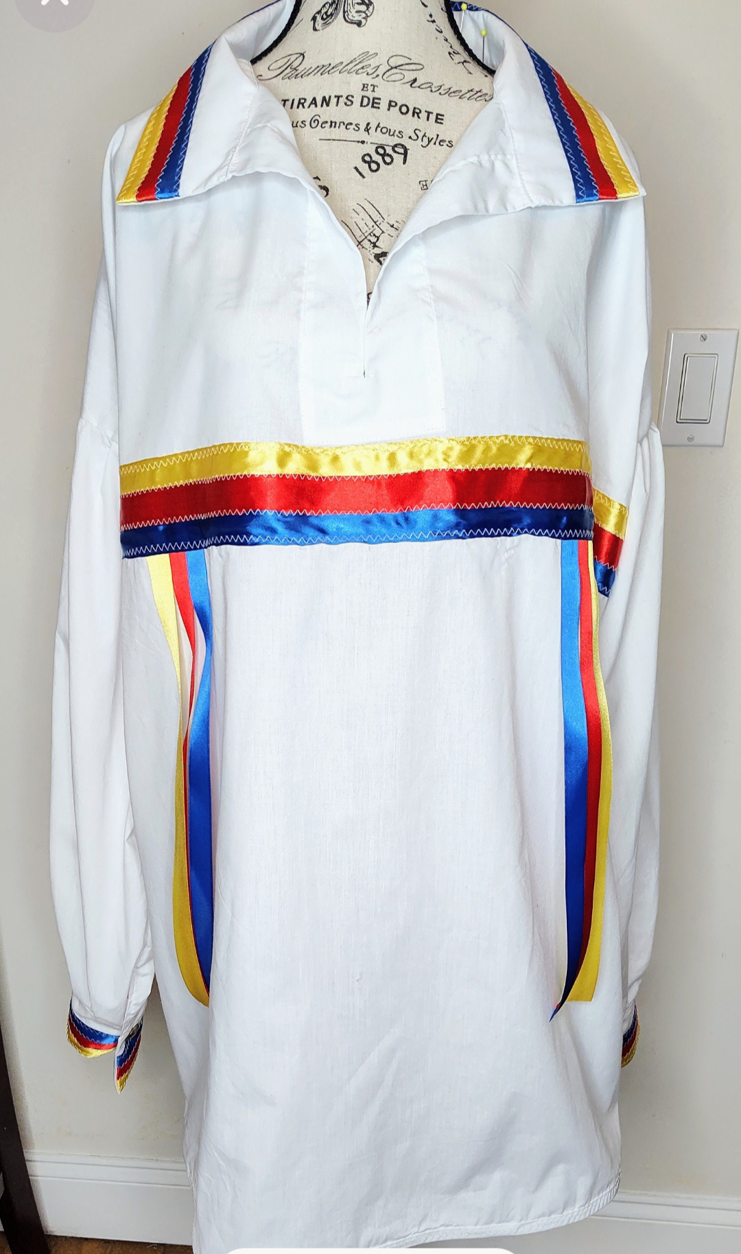 Ribbon Shirt White Ribbon Shirt Native made Handmade