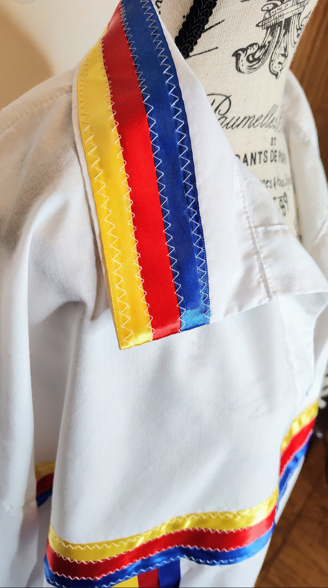 Ribbon Shirt White Ribbon Shirt Native made Handmade