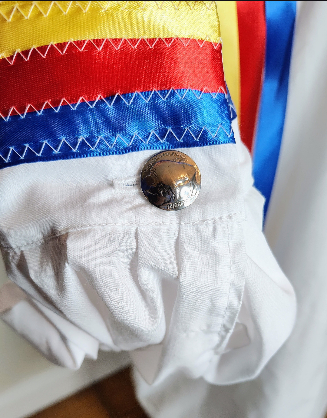 Ribbon Shirt White Ribbon Shirt Native made Handmade