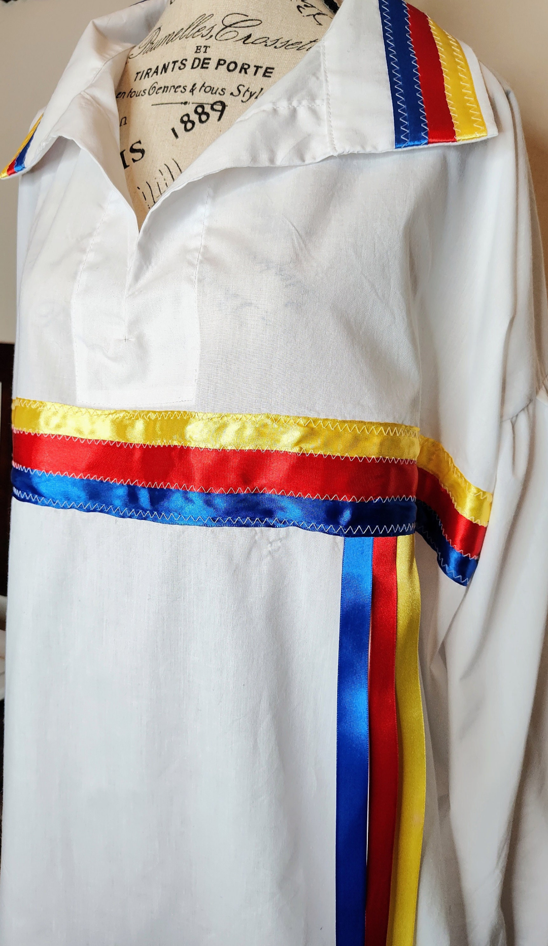 Ribbon Shirt White Ribbon Shirt Native made Handmade