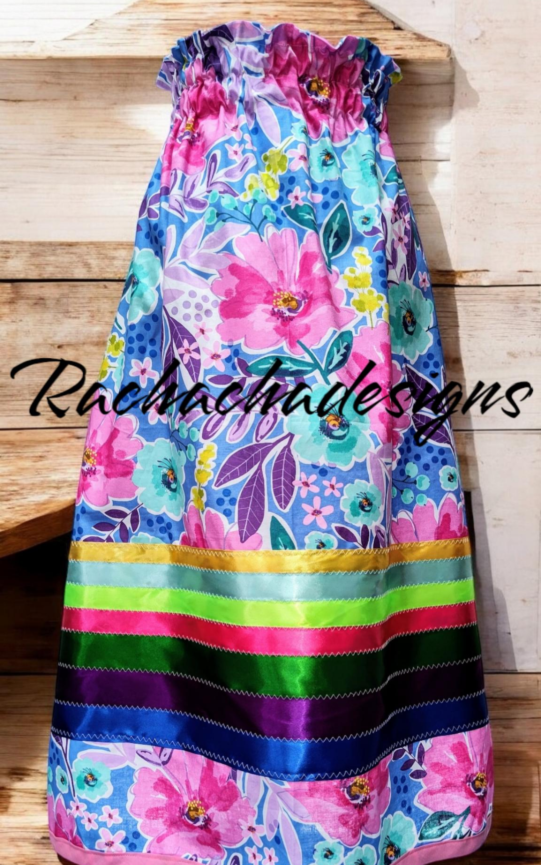 Ribbon Skirt, Floral Ribbon Skirt Multicolored Floral Ribbon Skirt