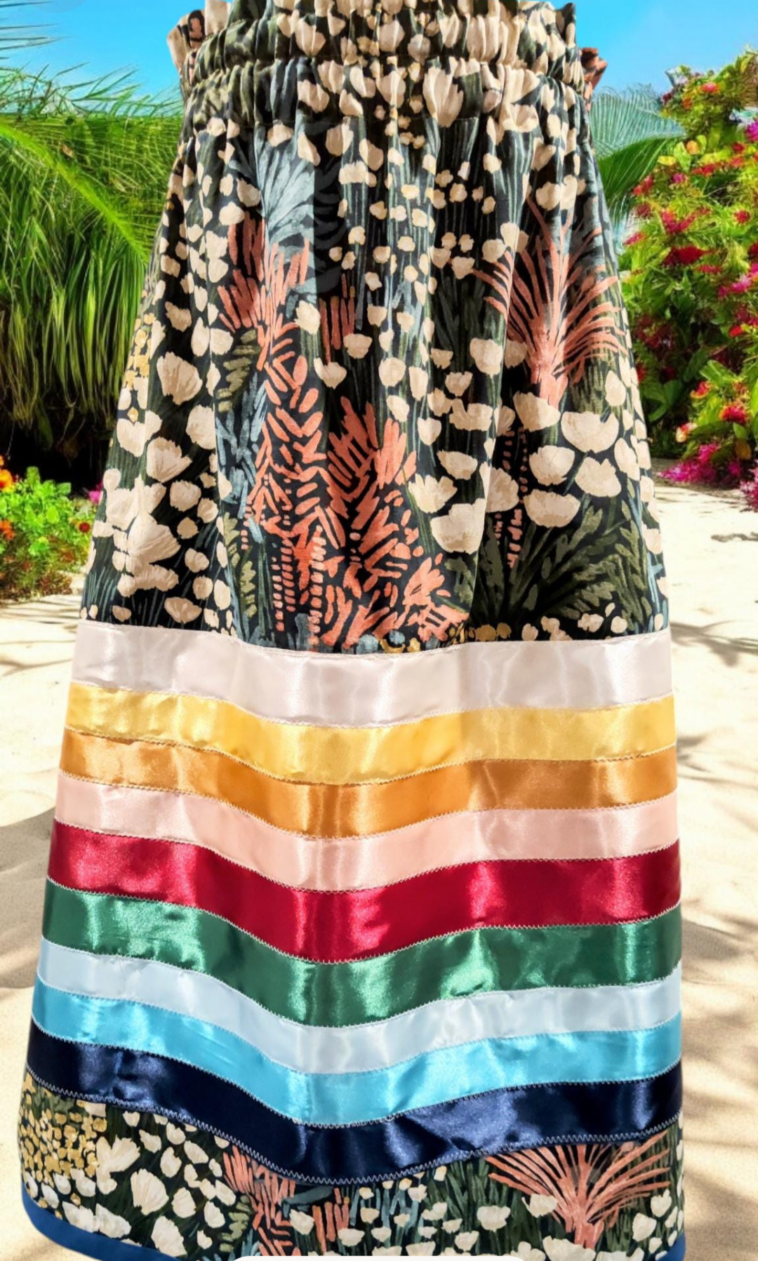 Native American Ribbon Skirt Adelaide Bloom Ribbon Skirt Floral Ribbon Skirt Indigenous Ribbon Skirt
